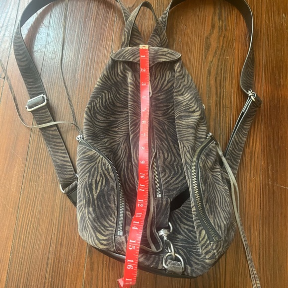 Rebecca Minkoff Black Leather/suede zebra print Backpack - Picture 7 of 9